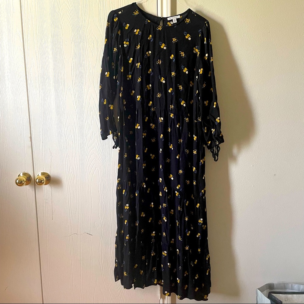 MAXI FLORAL SLEEVED DRESS 2XL